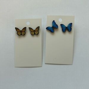 Butterfly print earrings